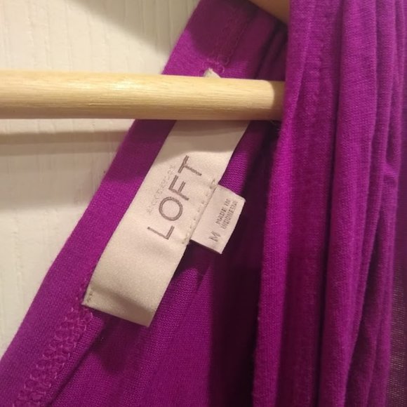 Loft Fuchsia Knit Dress M - Picture 2 of 8